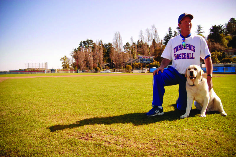 Varsity baseball coach Mike Terry and Coach Schmidty enjoy and afternoon at the field before practice.