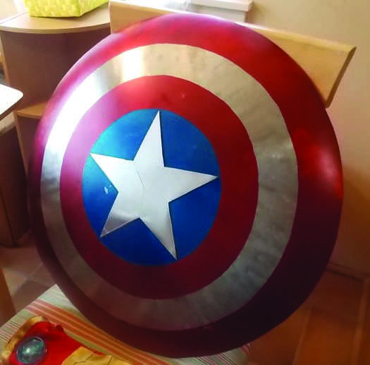 SUPERHERO TALENT: Metal and a detailed paint job bring Barella’s Captain America shield to life.         

Photo courtesy of: Nick Barella